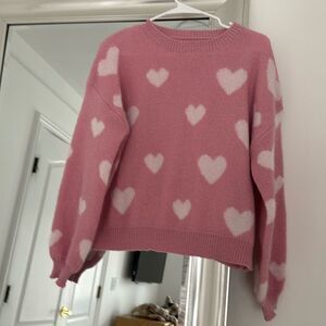 Pink Heart Sweater